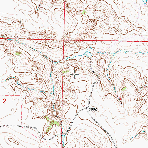 Topographic Map of 09S39E01BCBA01 Well, MT