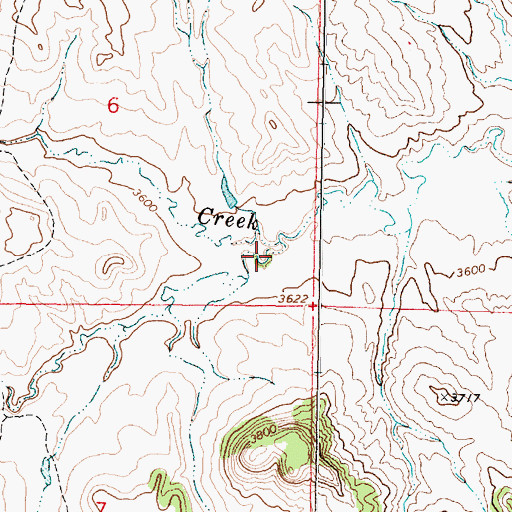 Topographic Map of 09S43E06DDCA01 Well, MT