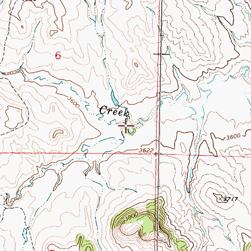 Topographic Map of 09S43E06DDBD02 Well, MT