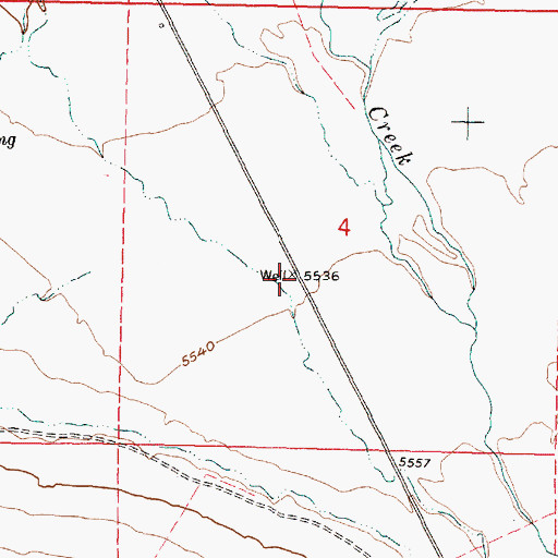 Topographic Map of 09S08W04CAAC01 Well, MT