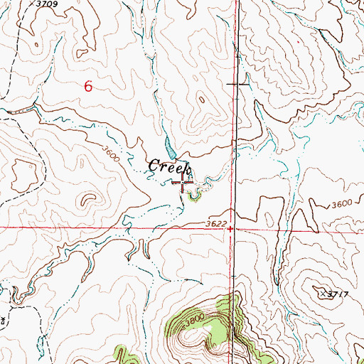 Topographic Map of 09S43E06DDBD03 Well, MT