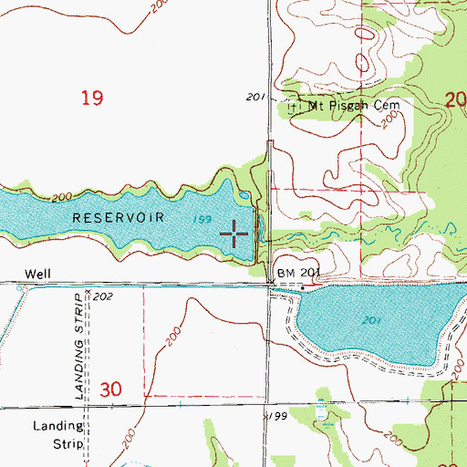Topographic Map of Daugherty Reservoir Dam, AR
