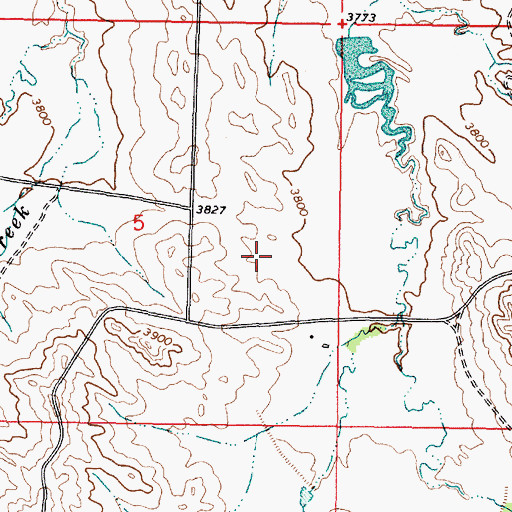 Topographic Map of 09S46E05DABD01 Well, MT