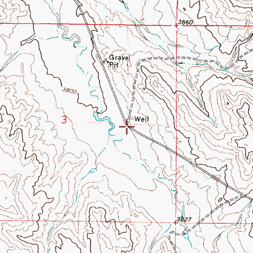 Topographic Map of 09S45E03DABB02 Well, MT