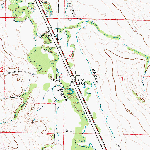 Topographic Map of 09S35E01CBAB01 Well, MT