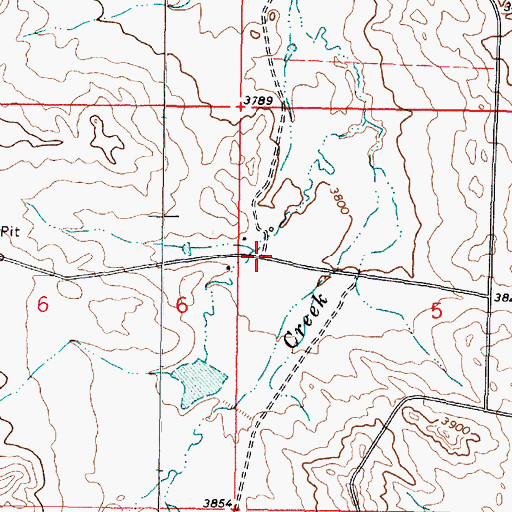 Topographic Map of 09S46E05BCBD01 Well, MT