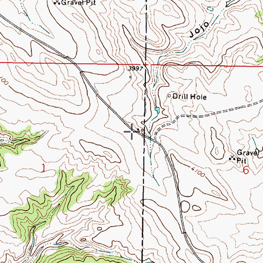 Topographic Map of 09S44E01ADAA01 Well, MT