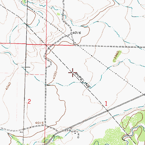 Topographic Map of 09S34E01CDBB01 Well, MT