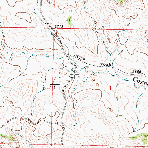 Topographic Map of 09S42E01BCAD01 Well, MT