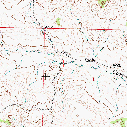 Topographic Map of 09S42E01BCAD02 Well, MT