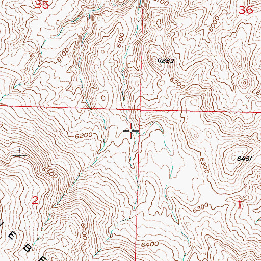 Topographic Map of 09S11W02AADD01 Spring, MT