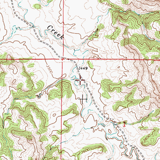 Topographic Map of 09S48E01BBDB01 Well, MT