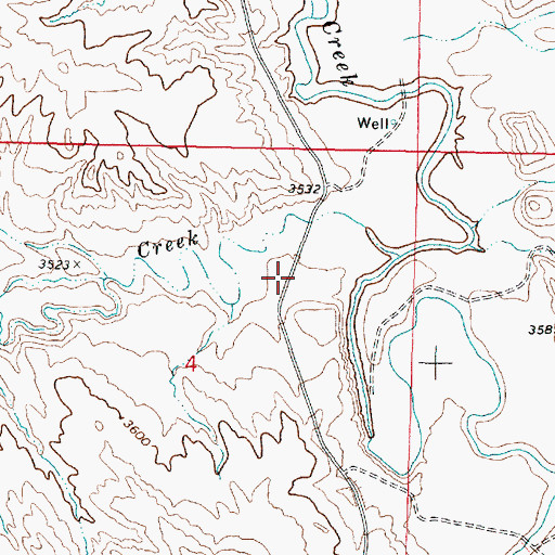 Topographic Map of 09S43E04ACAA01 Well, MT