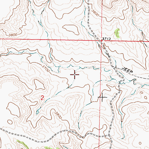 Topographic Map of 09S42E02ADBB01 Well, MT
