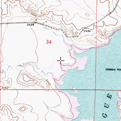 Topographic Map of 08S40E34DBDB01 Well, MT