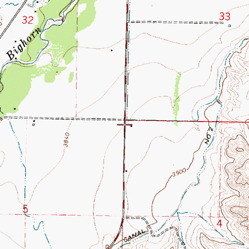 Topographic Map of 09S35E04BBBB01 Well, MT