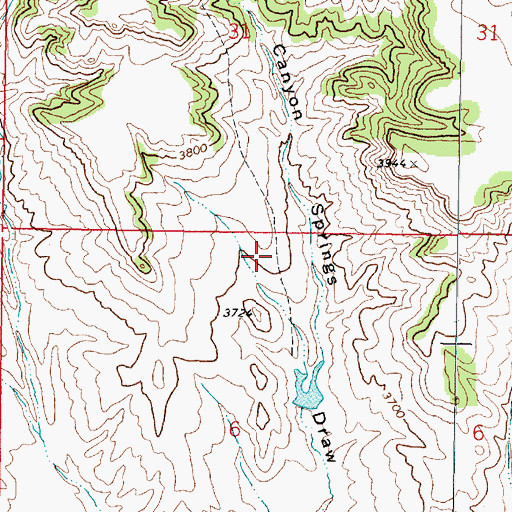 Topographic Map of 09S44E06BBBB02 Well, MT