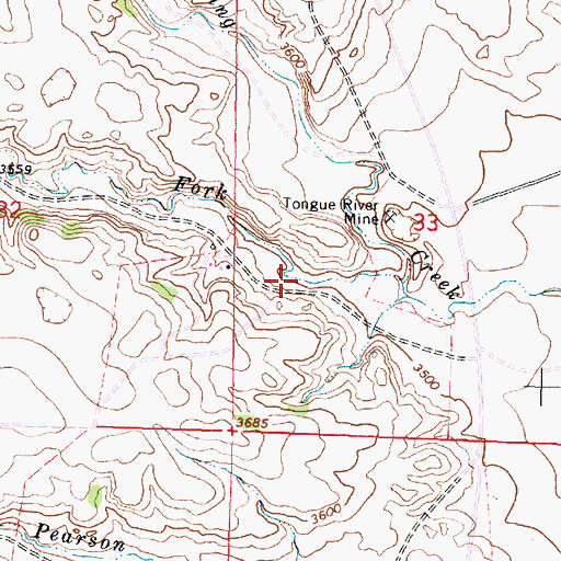 Topographic Map of 08S40E33CBDB01 Spring, MT