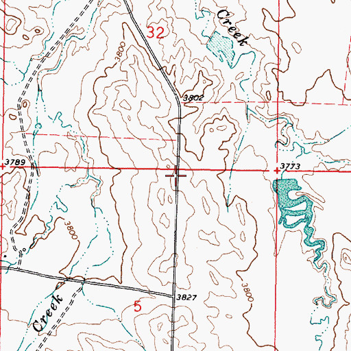 Topographic Map of 09S46E05ABAB01 Well, MT