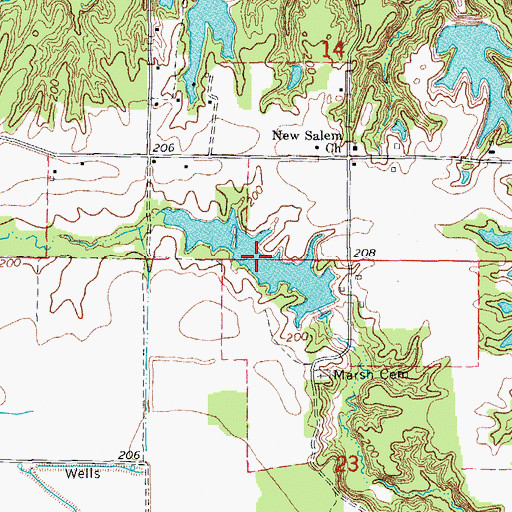 Topographic Map of Payer Lake Number Two, AR