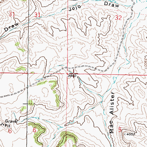 Topographic Map of 09S45E05BBAA01 Well, MT