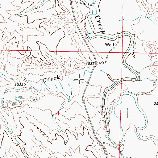 Topographic Map of 09S43E04ABDD03 Well, MT