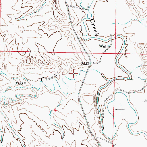 Topographic Map of 09S43E04ABDB01 Well, MT