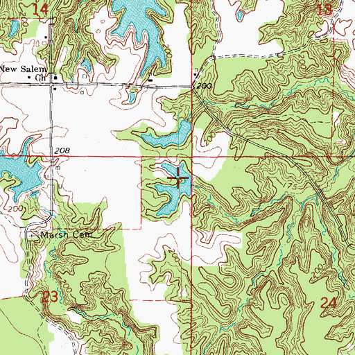 Topographic Map of Payer Lake Number Three Dam, AR