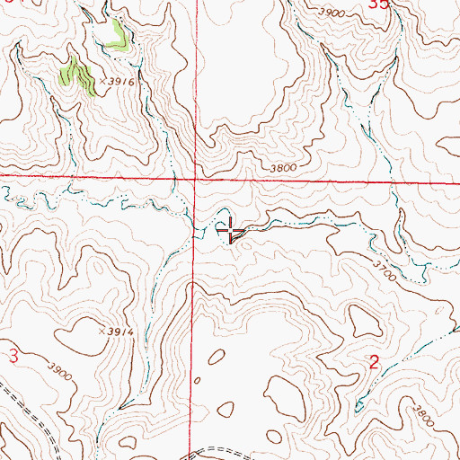 Topographic Map of 09S42E02BBCA01 Well, MT