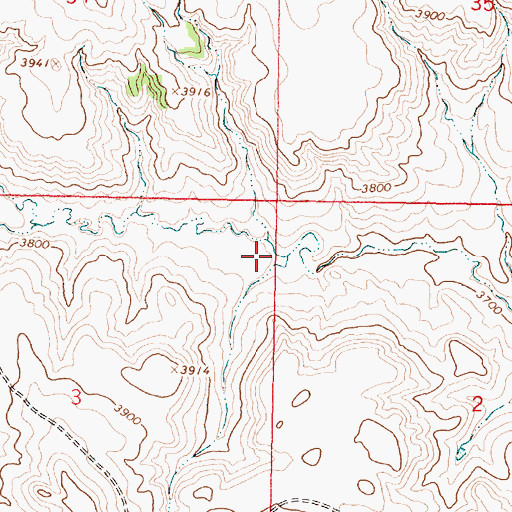 Topographic Map of 09S42E03AADA01 Well, MT