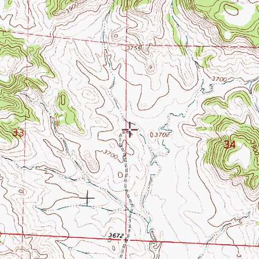 Topographic Map of 08S41E34BCCC01 Well, MT