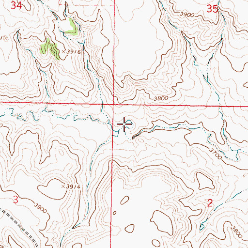 Topographic Map of 09S42E02BBBD01 Well, MT