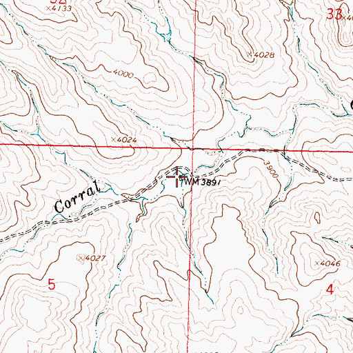 Topographic Map of 09S42E05AAAD01 C Well, MT