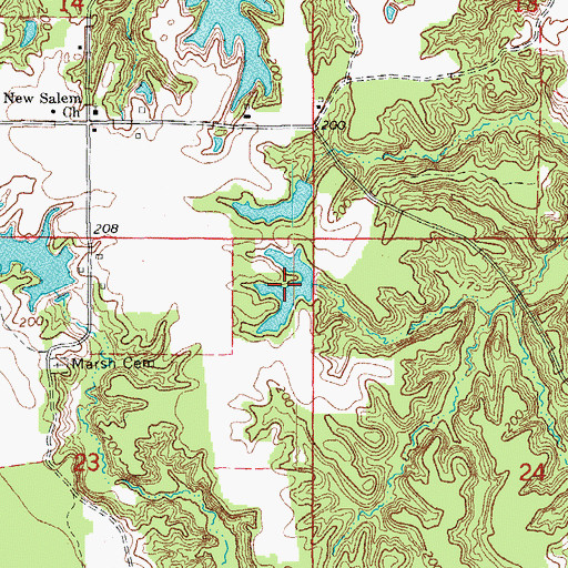 Topographic Map of Payer Lake Number Three, AR