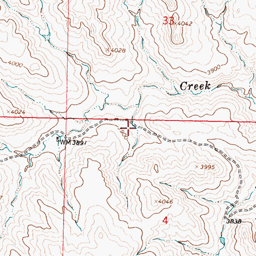 Topographic Map of 09S42E04BABA01 Well, MT
