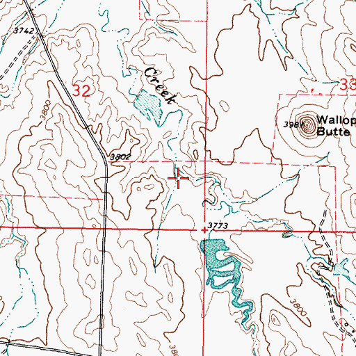 Topographic Map of 08S46E32DDAC02 Well, MT