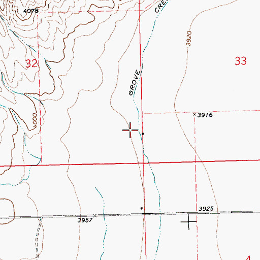 Topographic Map of 08S22E32DDAD01 Well, MT