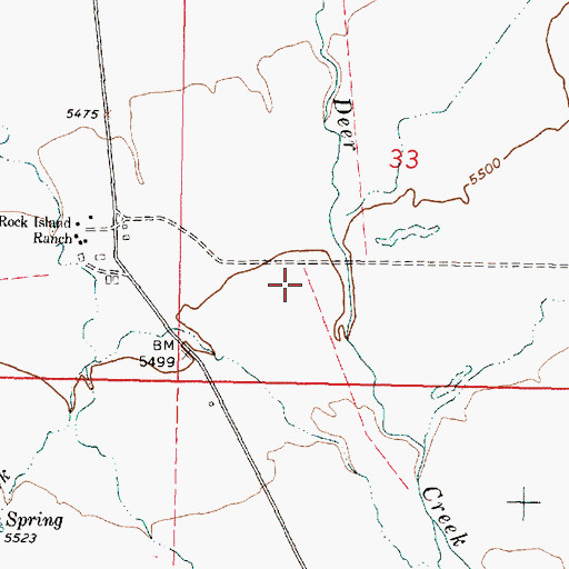 Topographic Map of 08S08W33CDBB01 Well, MT