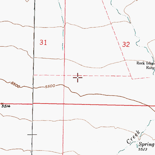 Topographic Map of 08S08W32CCAB01 Well, MT