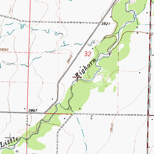 Topographic Map of 08S35E32CADA01 Well, MT