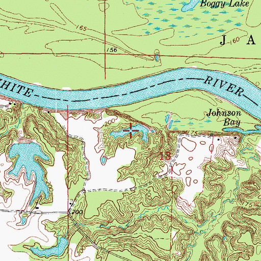 Topographic Map of McGauhey Lake, AR