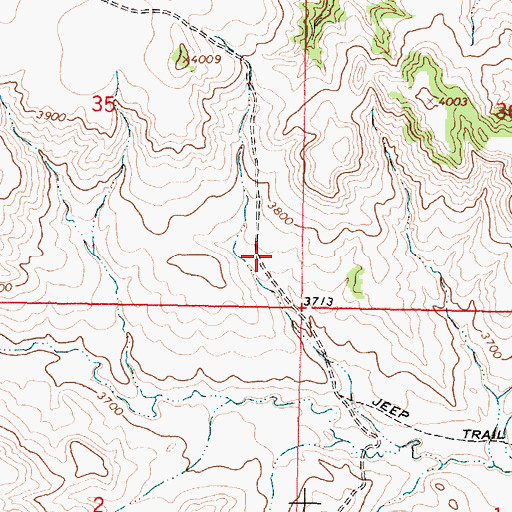 Topographic Map of 08S42E35DDDB02 Well, MT