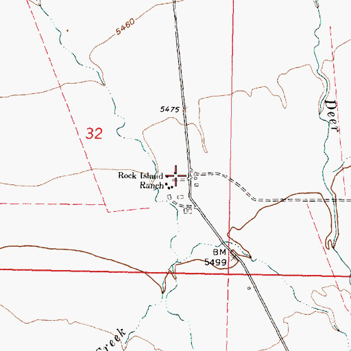 Topographic Map of 08S08W32DACA01 Well, MT