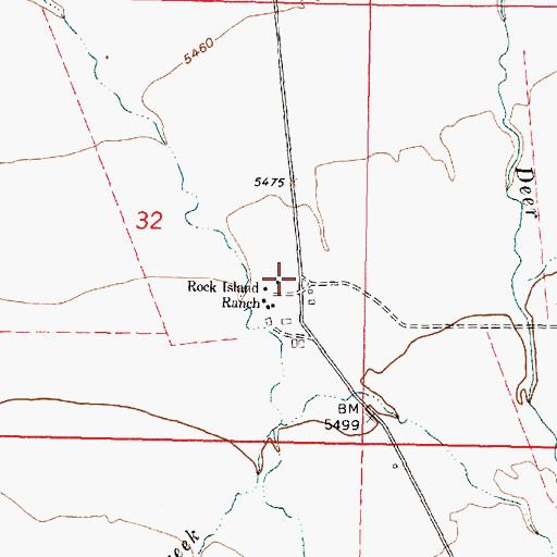 Topographic Map of 08S08W32DACA02 Well, MT
