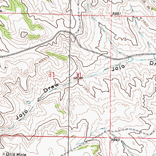 Topographic Map of 08S45E31DABB01 Spring, MT