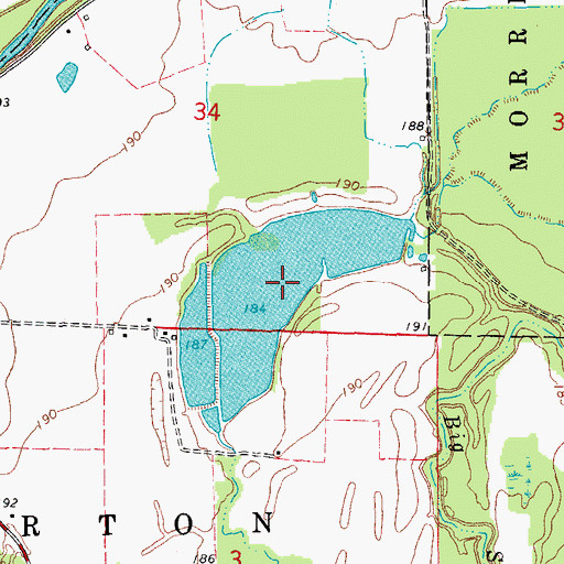 Topographic Map of Randolph Reservoir, AR