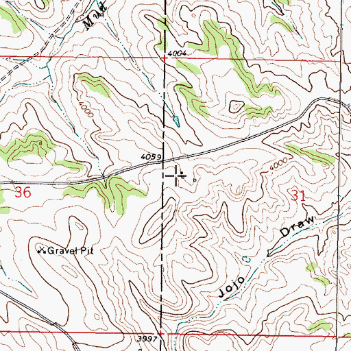 Topographic Map of 08S45E31BCCB01 Well, MT