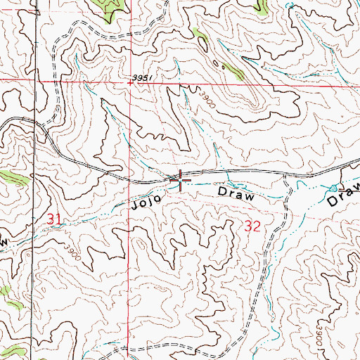 Topographic Map of 08S45E32BCAD01 Well, MT
