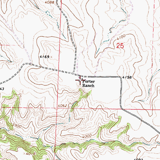 Topographic Map of 08S41E25CCAB01 Well, MT
