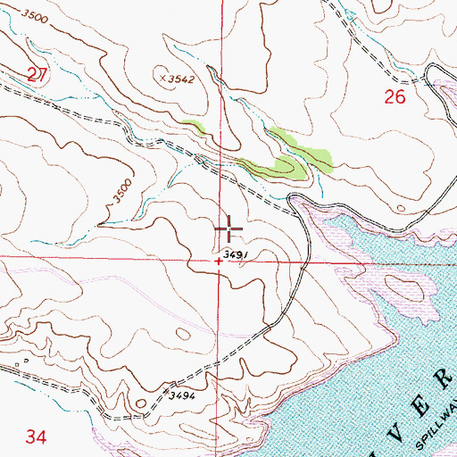 Topographic Map of 08S40E26CCCB01 Well, MT